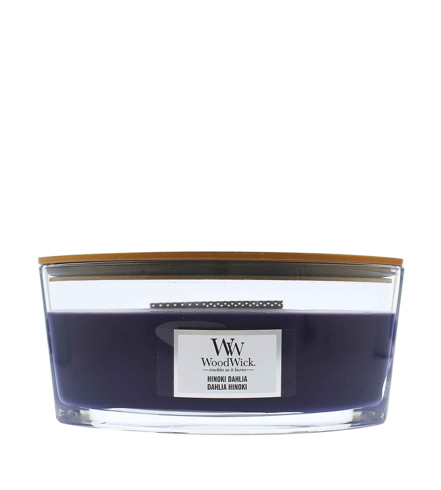WoodWick Hinoki Dahlia scented candle wooden wick 453,6 g