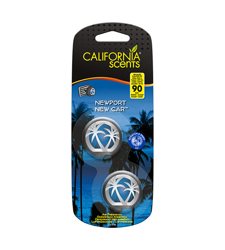 California Scents Mini Diffuser Newport New Car fragrance 2 x 3 ml