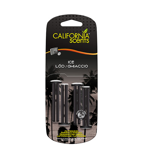 California Scents Vent Stick Ice Car fragrance 4 st