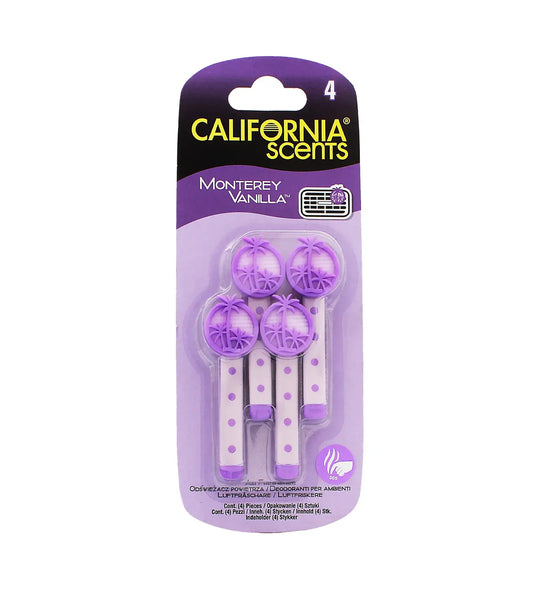 California Scents Vent Stick Monterey Vanilla Car fragrance 4 st
