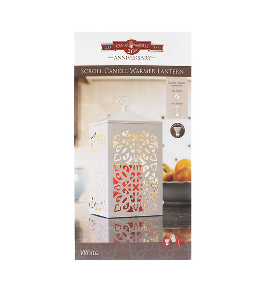 Candle Warmers Scroll ljusvärmande lykta vit