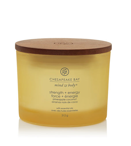 Chesapeake Bay Strength + Energy scented candle 3 wicks 312 g
