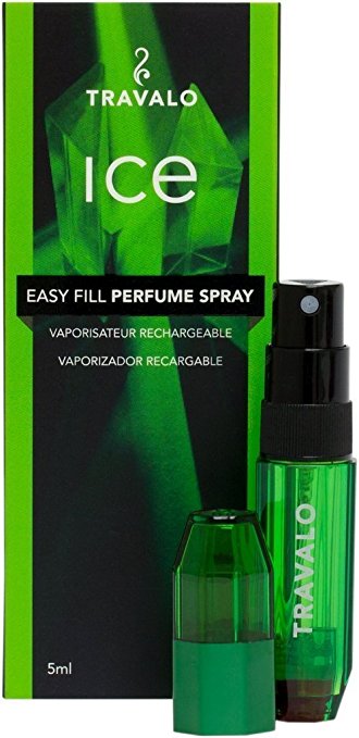 Travalo Perfume Pod Ice refillable perfume sprayer 5 ml Green