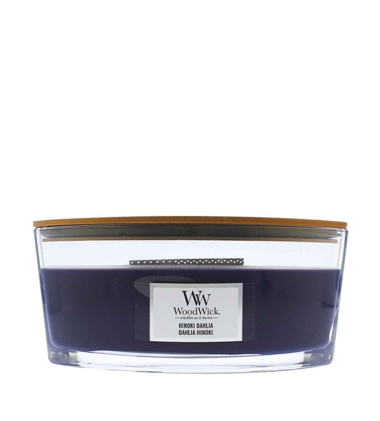 WoodWick Hinoki Dahlia scented candle wooden wick 453,6 g
