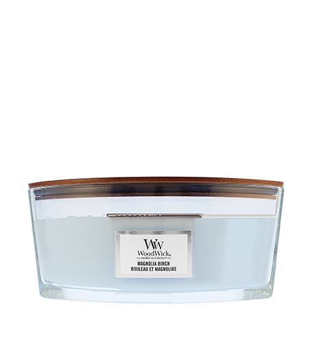 WoodWick Magnolia Birch scented candle wooden wick 453,6 g