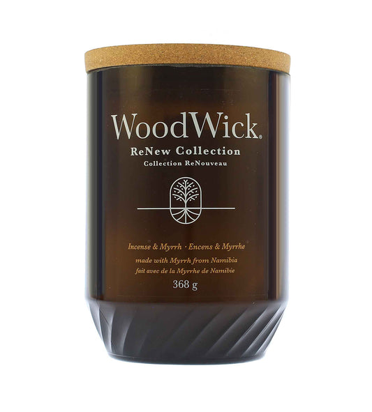 WoodWick ReNew Incense & Myrrh large candle 368 g
