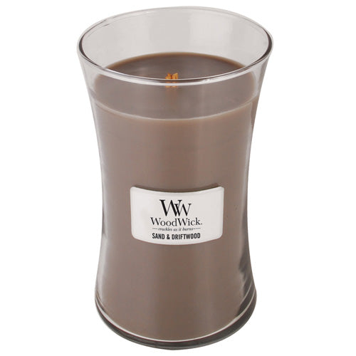 WoodWick Sand & Driftwood scented candle with wooden wick 609,5 g