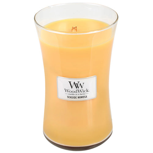 WoodWick Seaside Mimosa scented candle with wooden wick 609,5 g