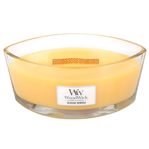 WoodWick Seaside Mimosa scented candle with wooden wick 453,6 g