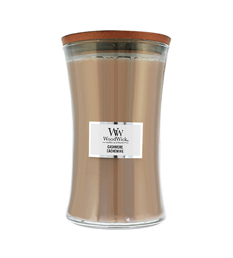 WoodWick Sklo velké/Cashmere scented candle wooden wick 609,5 g