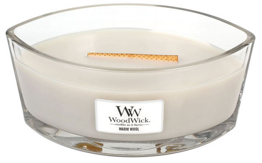 WoodWick Warm Wool scented candle with wooden wick 453,6 g