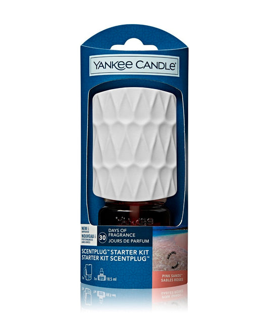 Yankee Candle Electric Organic kit Pink Sands scent into the drawer