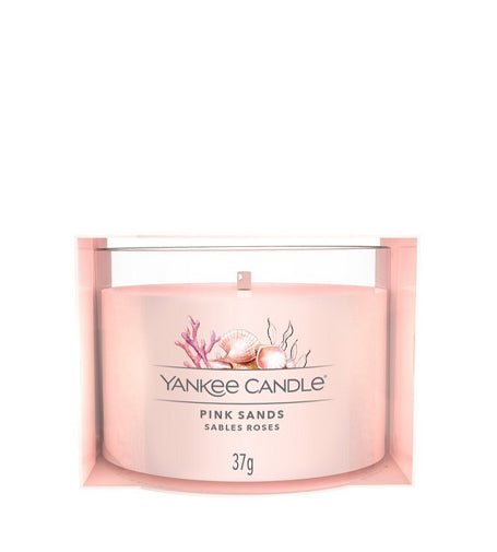 Yankee Candle Pink Sands ljus i glas 37 g