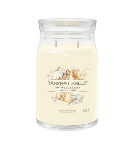 Yankee Candle Soft Wool & Amber signature large candle 567 g
