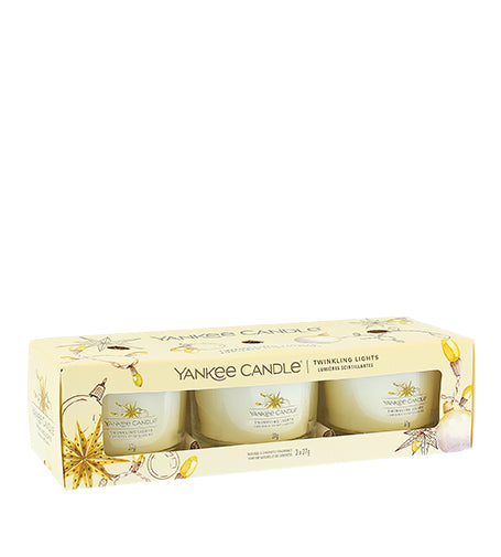 Yankee Candle Twinkling Lights ljus i glas 3 x 37 g